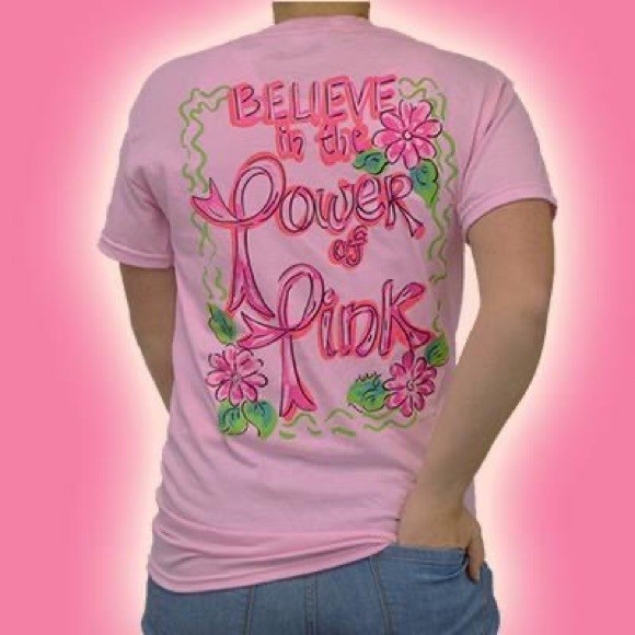 Believe in the Power of Pink Cancer Awareness T-Shirt by Itsa Girl Thing - Picture 2 of 3
